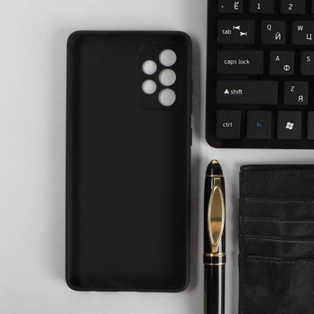 Pero cover for Samsung A72, silicone, black-1