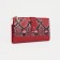Women's wallet on the button, red color