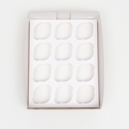 Packaging for 12 cupcakes with a window, craft, 32.5 x 25.5 x 10 cm-2