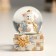 Souvenir Polystone Water Ball "White Misha with a Christmas tree in a gift" Gold/silver 4.5x4x6.5 cm