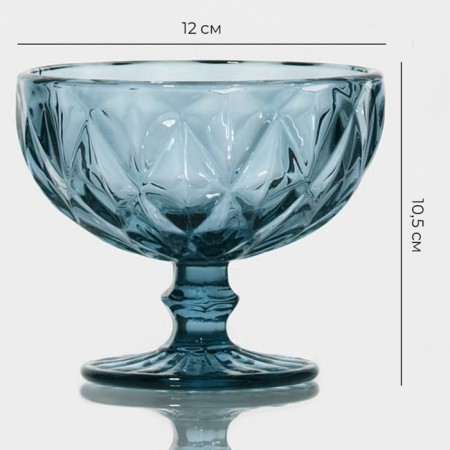 Glass Glass Magistro "Cruise", 350 ml, d = 12 cm, blue color-2