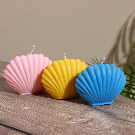 Candle "Small shell" 9x4x7.5 cm, soy wax mix-4