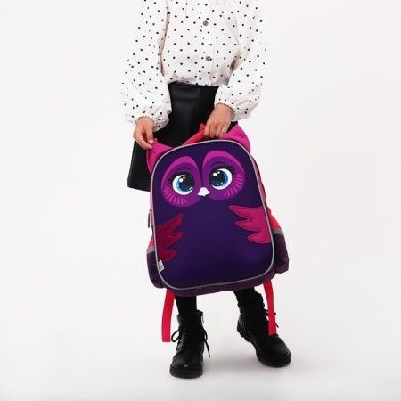 Backpack backpack Calligrata, 39x30x14 cm, "owl", for girls-11