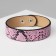 Bracelet Skin "Safari" Python, black pink color, 22 cm