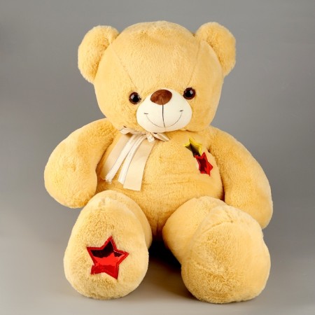 Soft toy "Bear", with stars, 80 cm, beige color