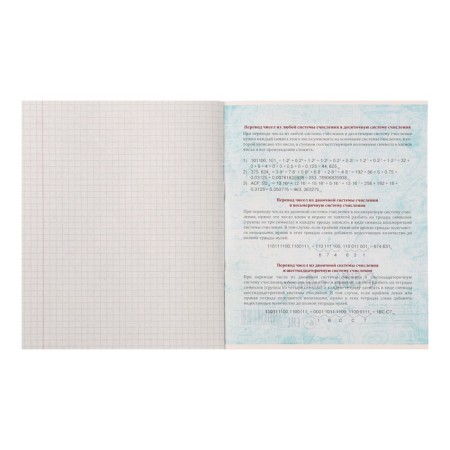 Substantial note Calligrata "Animals Memes", 36 sheets in a cage computer science, with reference material, cover covered paper, block No. 2 (gray sheets)-1