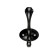 Furniture hook CAPPIO RARITY, two -rod, black color, 4 pcs.