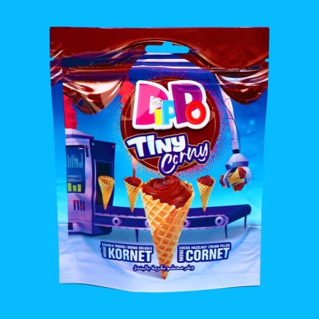 Waffle horn, mini, with walnut filling, 70 g