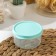 Container Round shares, food, 150 ml, turquoise color