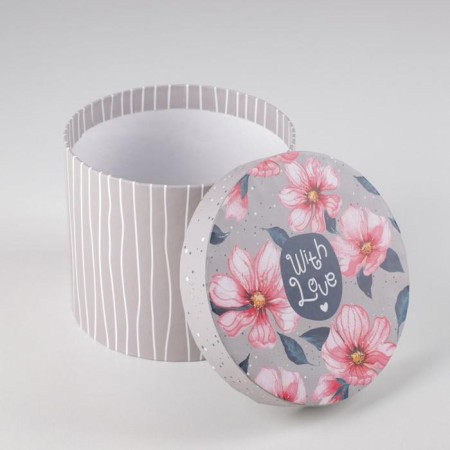 Gift round, packaging, "flowers", 14 x 16 cm-2