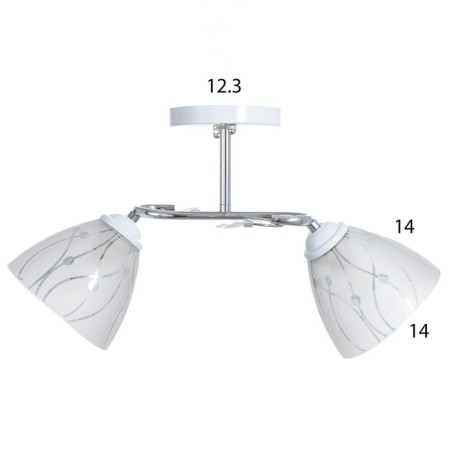 Avtal chandelier 2he27 40W Belo-chromium 45x26x27 cm Bayerlux-3