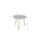 Journal table "Reed Gold 430", 550 × 550 × 450 mm, color white marble