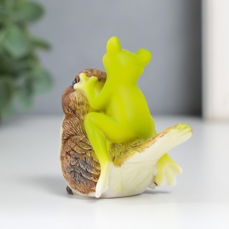 Souvenir Polystone "Frog on the thorns" 6x3x5.4 cm-2