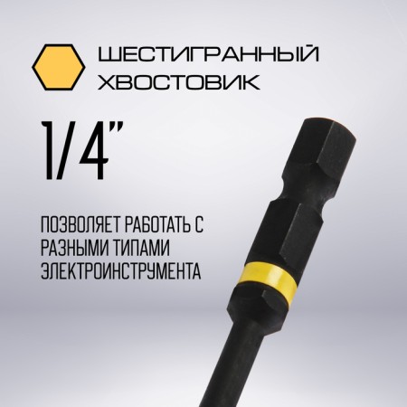 Tundra bat, Torsion, magnetized, tear -off tape, steel S2, PH2 x 50 mm-3