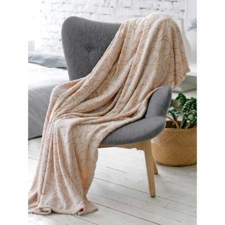 Blanket - a bedspread "Bear", size 75x100 cm, beige color