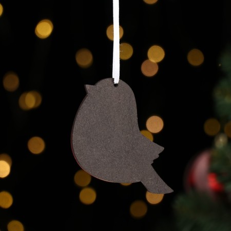 Christmas tree decoration "Winter Bird", MDF, 8x7 cm-1
