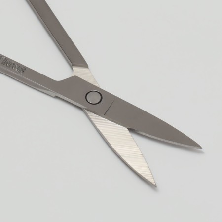 Scissors manicure, bent, wide, 9 cm, silver color-2