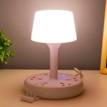 Board Lamp "ERA" LED 5W 3000K-6000K 4 outlet 2xUSB2.0 MIX 15x15x22cm RISALUX-4