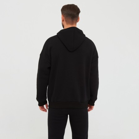 Male sweatshirt was laid down, black color, size 54-2