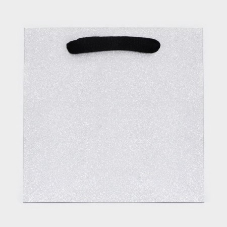 Packet for cake, 20 x 20 x 20 cm, silver with glitter-2
