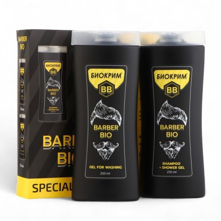 Gift set of men's Barber - Bio: shope -gel shower, 250ml+gel, 250ml