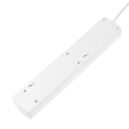 Luazon Lighting network filter, 5 outlets, 3 m, 2200 W, 3x0.75 mm2, 10 A, 220 V, with a fuse, white-6