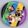 Disposable plate paper "Happy birthday", dogs, 18 cm