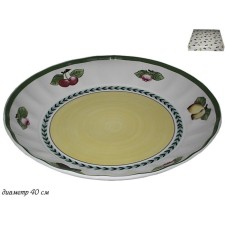 Блюдо круглое Lenardi «Фрукты», d=40 см