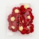 Knitted flower, set 10 pcs., Size 1 pc., 4 × 1.5 cm, red color