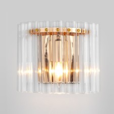 Светильник настенный Bogate's Flamel 373/1, E14, 1х60Вт, 155х260х180 мм, цвет золото