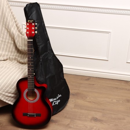 Набор гитариста Music Life ML-60A RD: гитара, чехол, струны, ремень, каподастр, тюнер-10