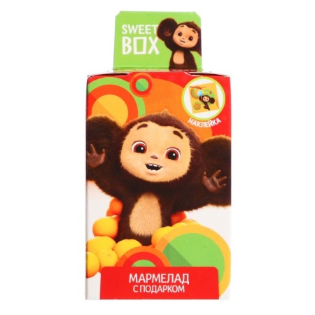 Toy Cheburashka, with marmalade in a box, 10g-1