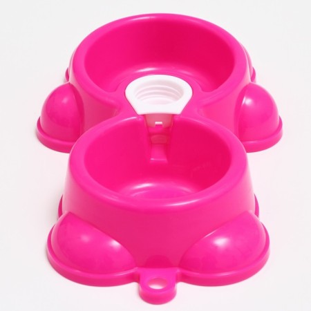 Double "Bear" under a bottle, 24.5 x 19 x 4 cm, pink-3