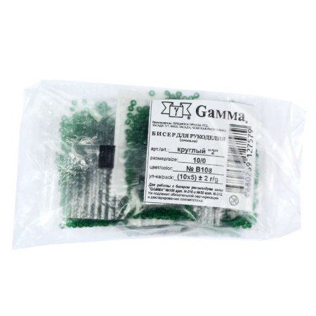 Czech Republic "Gamma" Round "2" 10/0 5g (B108 Green)-2