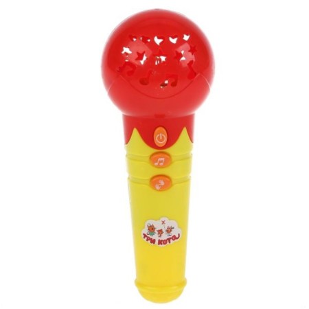 Musical microphone "Three cats", 15 songs, phrases, sounds, applause, light-3