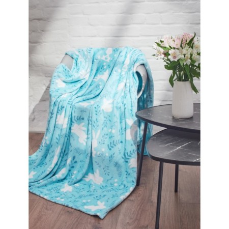 Water Bunny Glane, size 150x200 cm, rabbits, blue-4