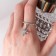 Ring "keychain" star is polar, white color in silver, size 16