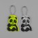 The reflective element "Panda", bilateral, 4.2 × 5.8 cm, color mix