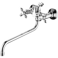 Fashun A2227 bathtub mixer, two -welfare, pour 330 mm, with a shower set, chrome
