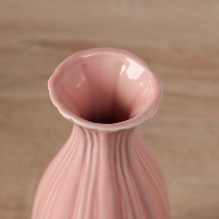 VAZA Ceramics Table "Francis" waist, 18x7 cm, pink-1
