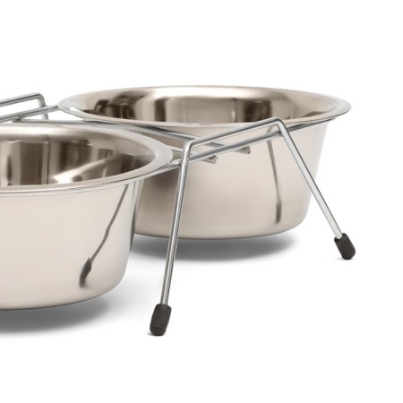 A set of 2 bowls on a stand, 2 x 800 ml-5