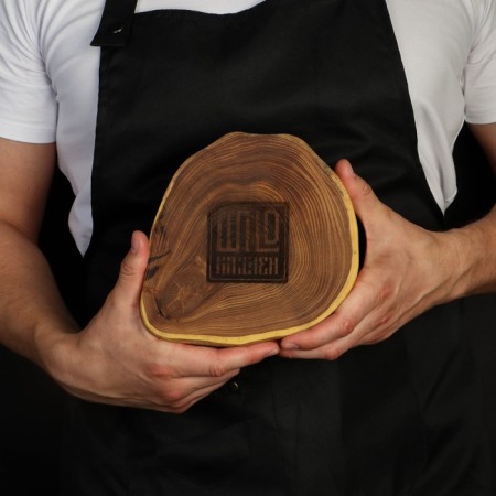 Grootboard from the saw of Wild Kitchen, D = 160-200 mm, thickness 30 mm, a solid massif of the cedar-17