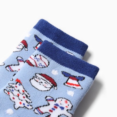 Terry socks children, blue color, size 14-16-1