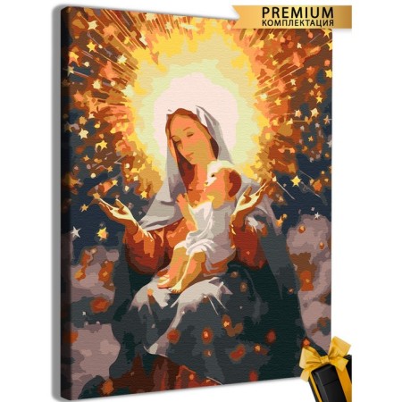 Picture on the numbers "Icon of the Virgin" 40 × 50 cm