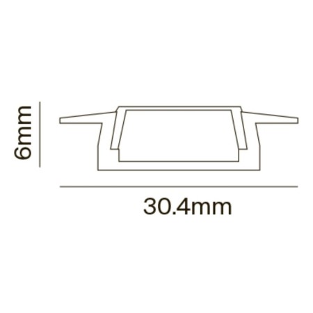 Aluminum profile built-in Led Strip Alm003S-2M, 200x3.04x0.6 cm, silver color-4