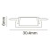 Aluminum profile built-in Led Strip Alm003S-2M, 200x3.04x0.6 cm, silver color