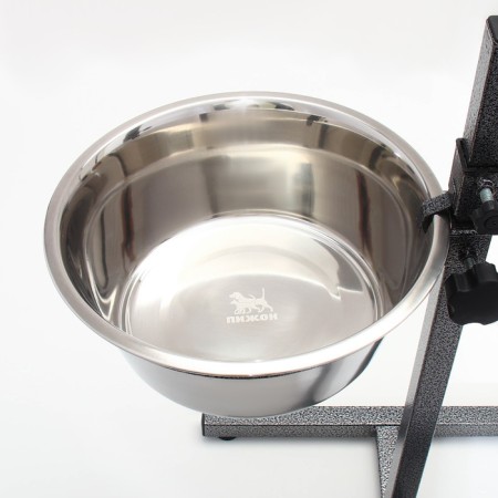 Adjustable stand with 2 bowls of 4 liters, height stands 40 cm-7