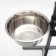 Adjustable stand with 2 bowls of 4 liters, height stands 40 cm
