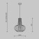 Suspended lamp Maytoni Mod193PL-01W, 1HE27, 40W, 25.5x25.5x331.5 cm, black color black
