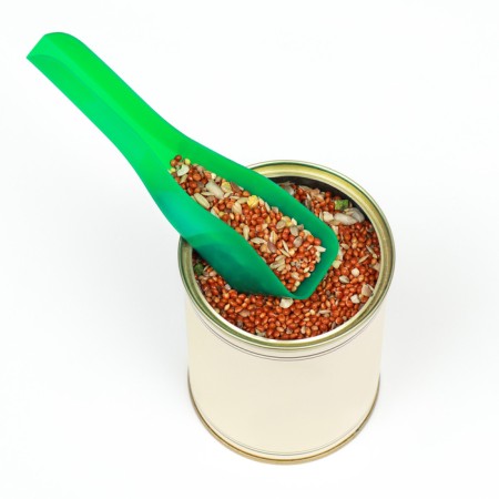 Spoon for bird feed 12.5 x 1.5 x 3.5 cm, green-1
